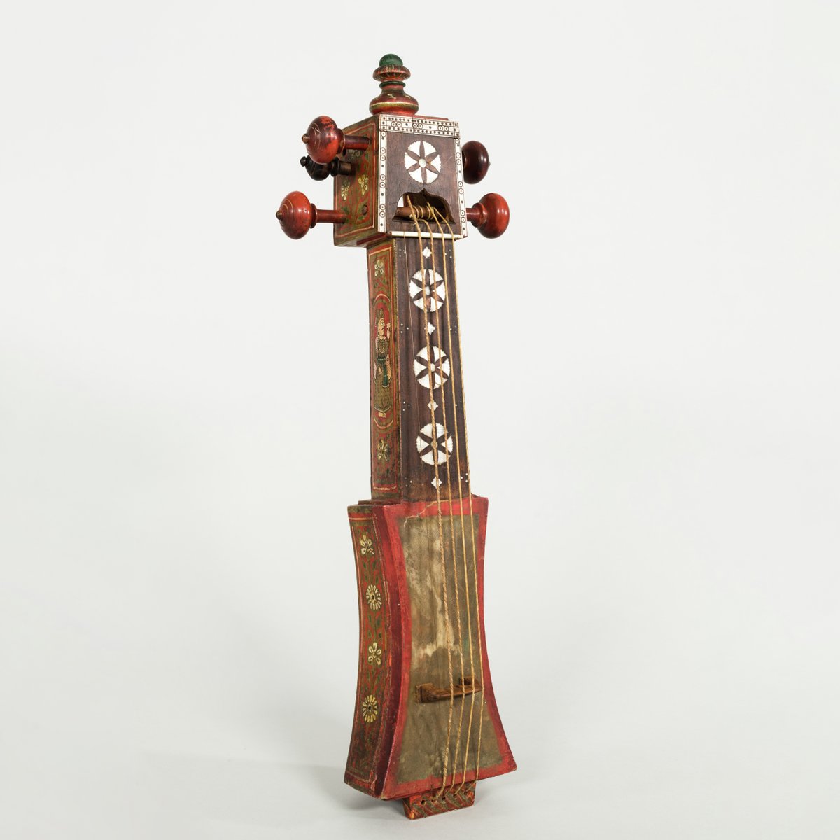March’s Acquisition of the Month is this beautiful sāraṅgī, a bowed lute from India. Adorned with Asian ivory and mother-of-pearl inlays, this mid-19th century example is embellished with painted floral designs and miniatures. See this in our Orientation Gallery this month!