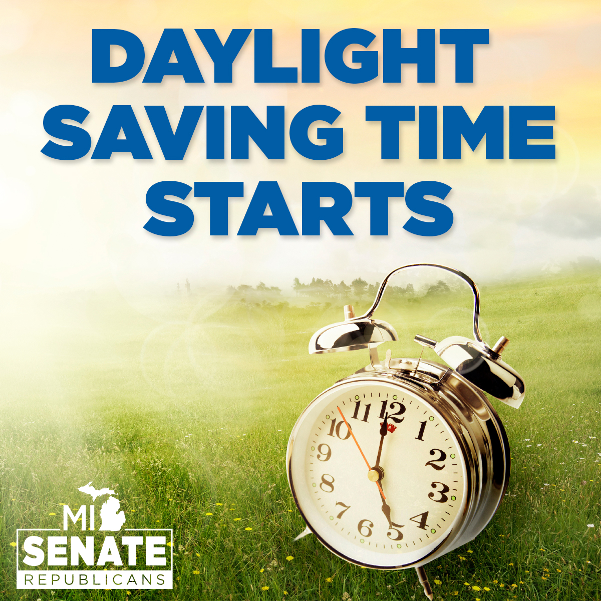 Remember to set your clocks forward an hour. Daylight Saving Time begins at 2 a.m. tonight!