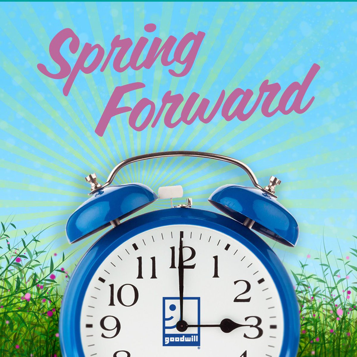 MarionGoodwill's tweet photo. It's Time! Don’t forget - tonight clocks are set forward 1 hour (i.e., losing one hour) to “spring forward.” #springforward2024 https://t.co/6MLdNs7FzT
