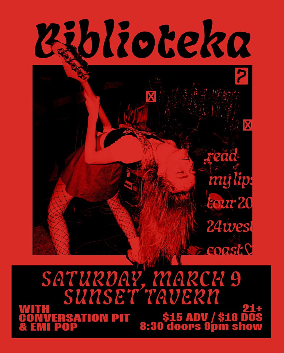 TONIGHT AT SUNSET TAVERN &lt;3 with Conversation Pit and Emi Pop

8:30pm doors | 9pm show | 21+ 
ticket link: link.dice.fm/O12821fcc5f4