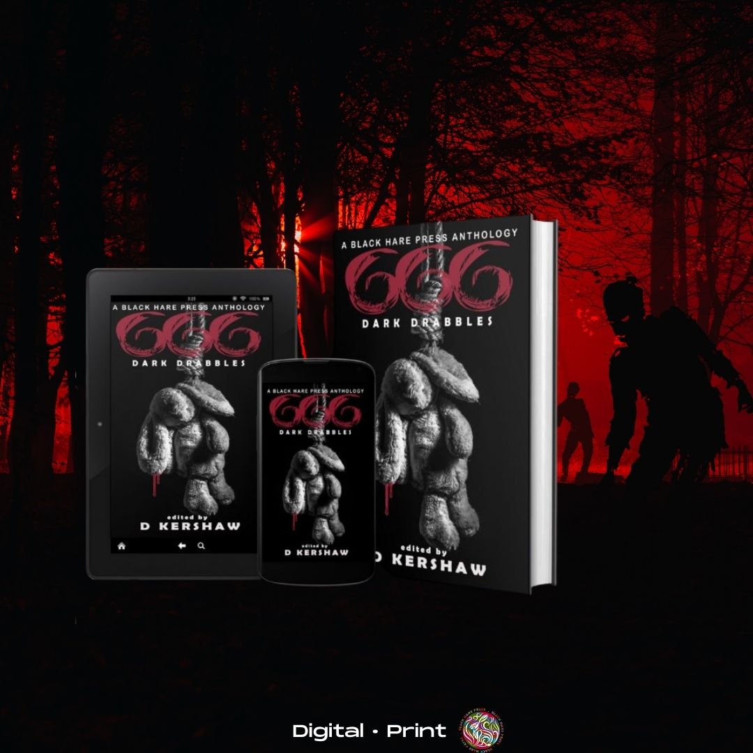 BlackHarePress's tweet photo. 666: A Dark Drabbles Anthology
https://t.co/rhdXahdbuA

100s of tiny tales of horror.
So, close the drapes, check the locks, turn on all the lights and get comfortable. But never close your eyes…

💀
#HORROR #SUPERNATURAL #OCCULT #readingcommunity #bookboost #booknerd #tbrpile https://t.co/YaGEx7VxPL