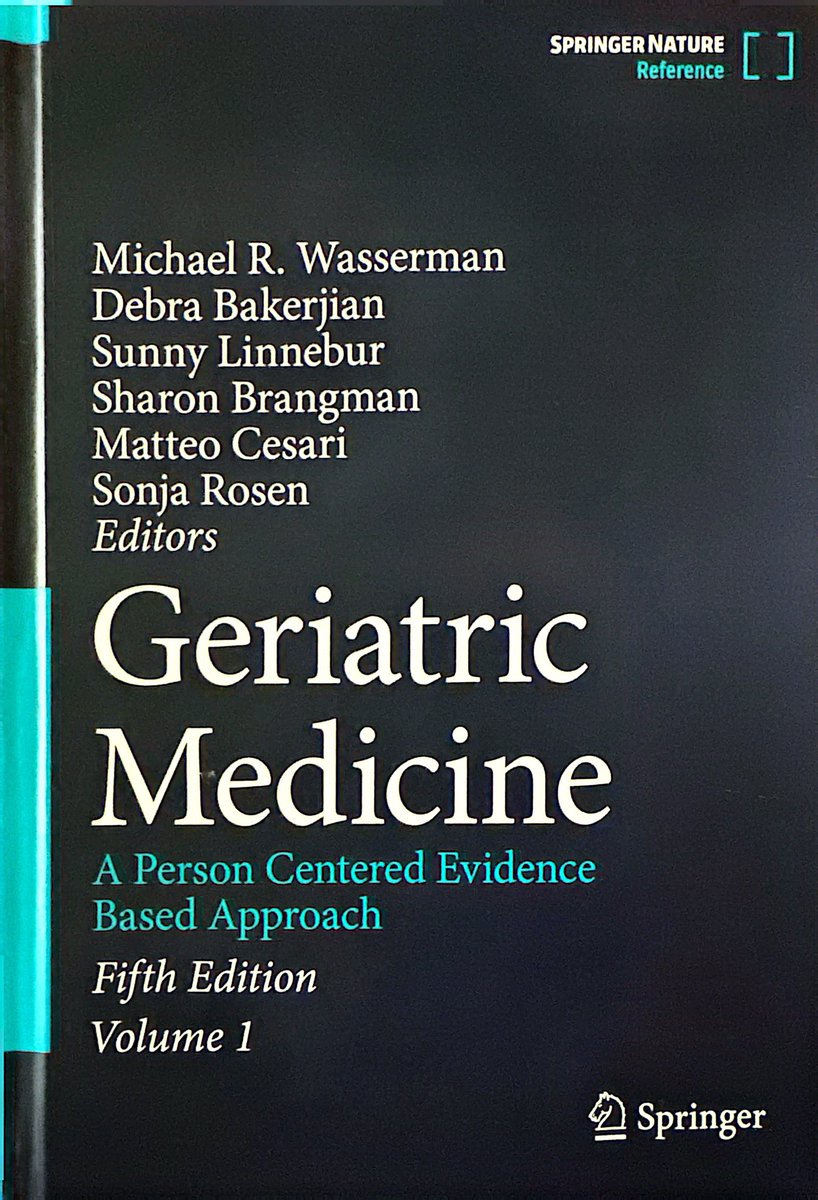 So excited to receive the 2 vol hard cover of @SpringerNature #Geriatric #Medicine, A Person Centered Evidence Approach. It is a truly wonderful comprehensive textbook with so many incredible contributing authors tagged ⬇️ #GeriatricGiants #MedTwitter @CedarsSinaiMed @wassdoc