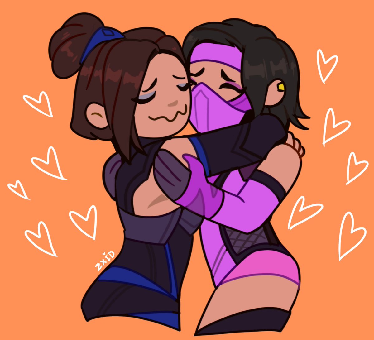 art i made years ago because i really dreamed sometimes we would see kitana and mileena be a family 🥺🩷 || #mortalkombat