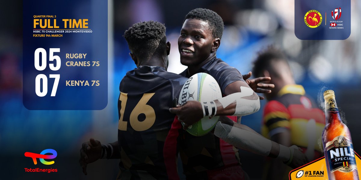 We fall short to Shuja 05-07 but soldier on at the HSBC sevens challenger series, Uruguay. #UnmatchedinGold #Totalenergiesuganda