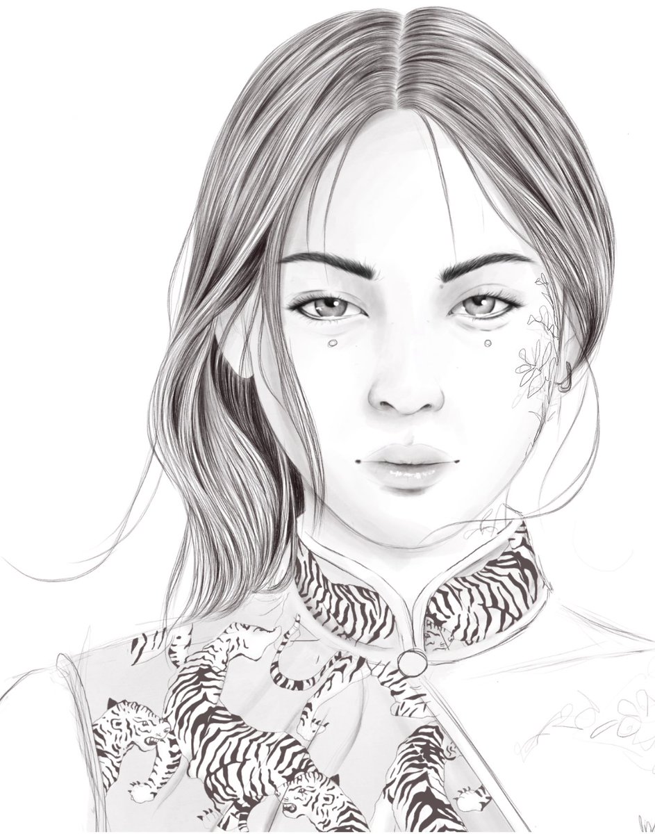 GN from me and one of my drawings 👘🐯