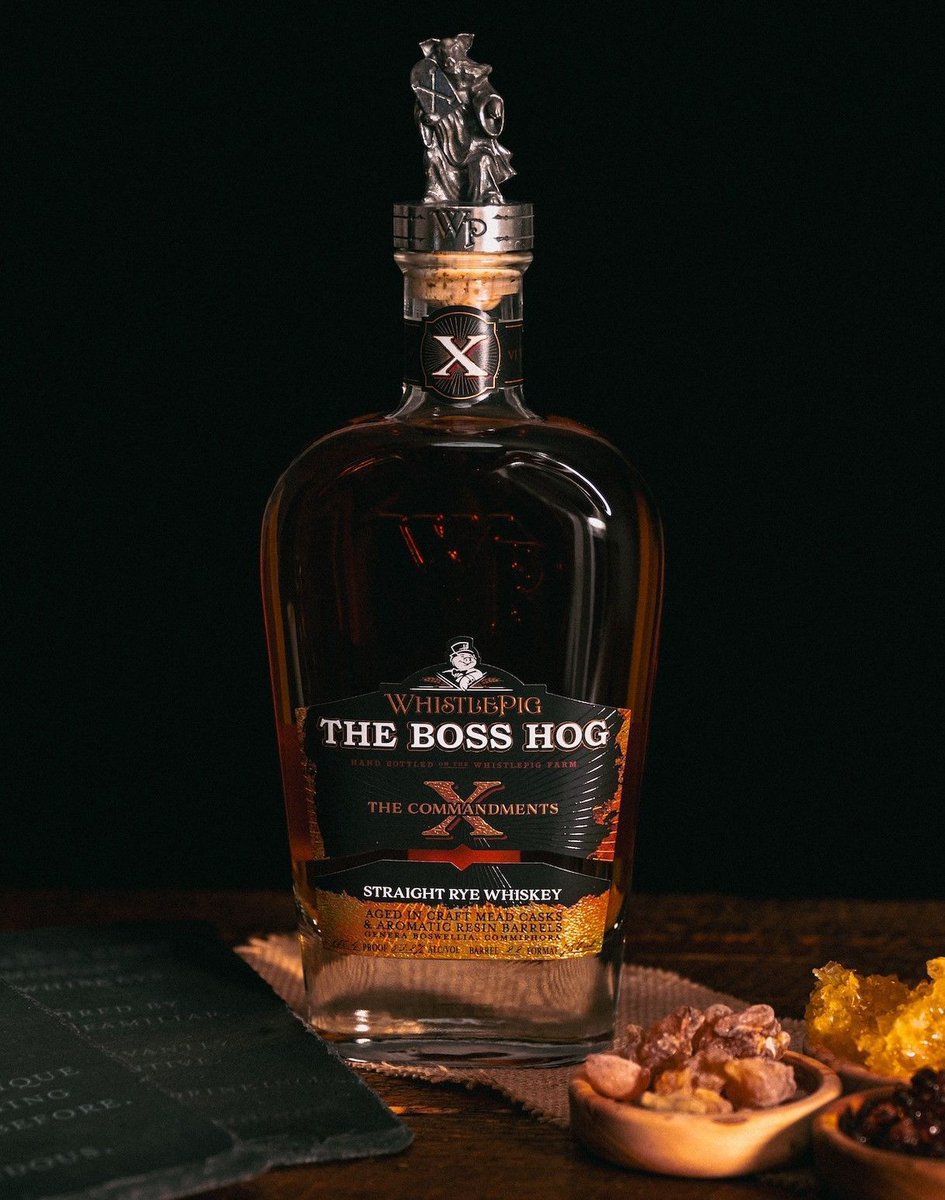 The tenth iteration in WhistlePig Farm's Boss Hog Series, the 2023 WhistlePig Boss Hog 'The Commandments' Straight Rye Whiskey is finished in a combination of Craft Mead Barrels and Aromatic Resin Barrels. You can find it at Frootbat. Shop now: buff.ly/3v07fAE