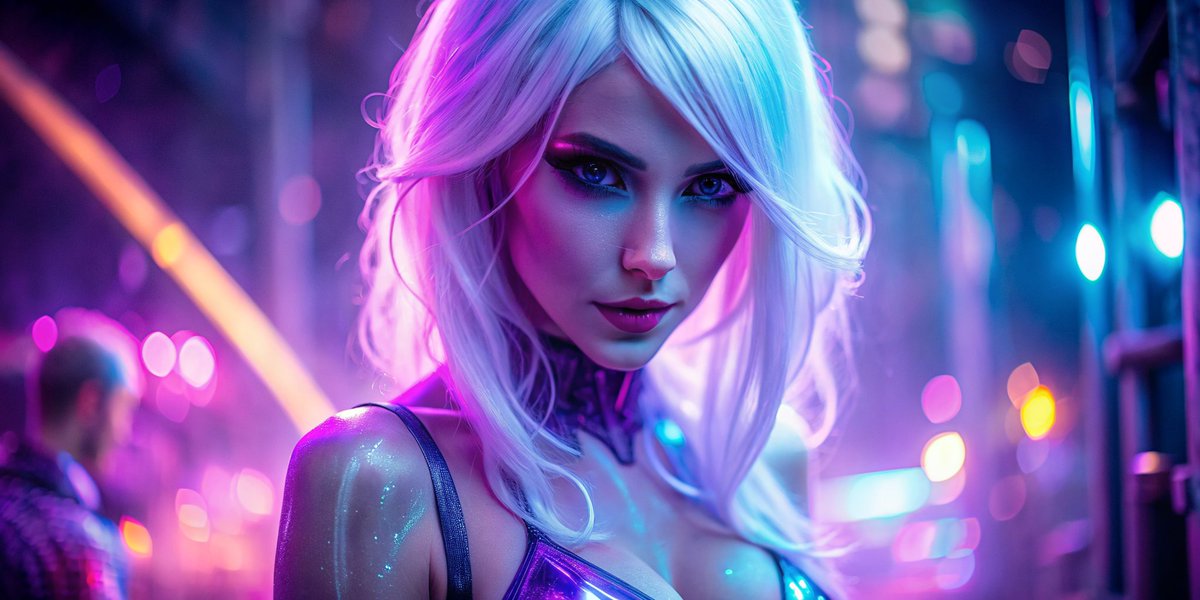 sexyAIhotness's tweet photo. #violet #cyberpunk #pixiecore #smiling #Luminescence #Glimmering https://t.co/RC8Wq625aI