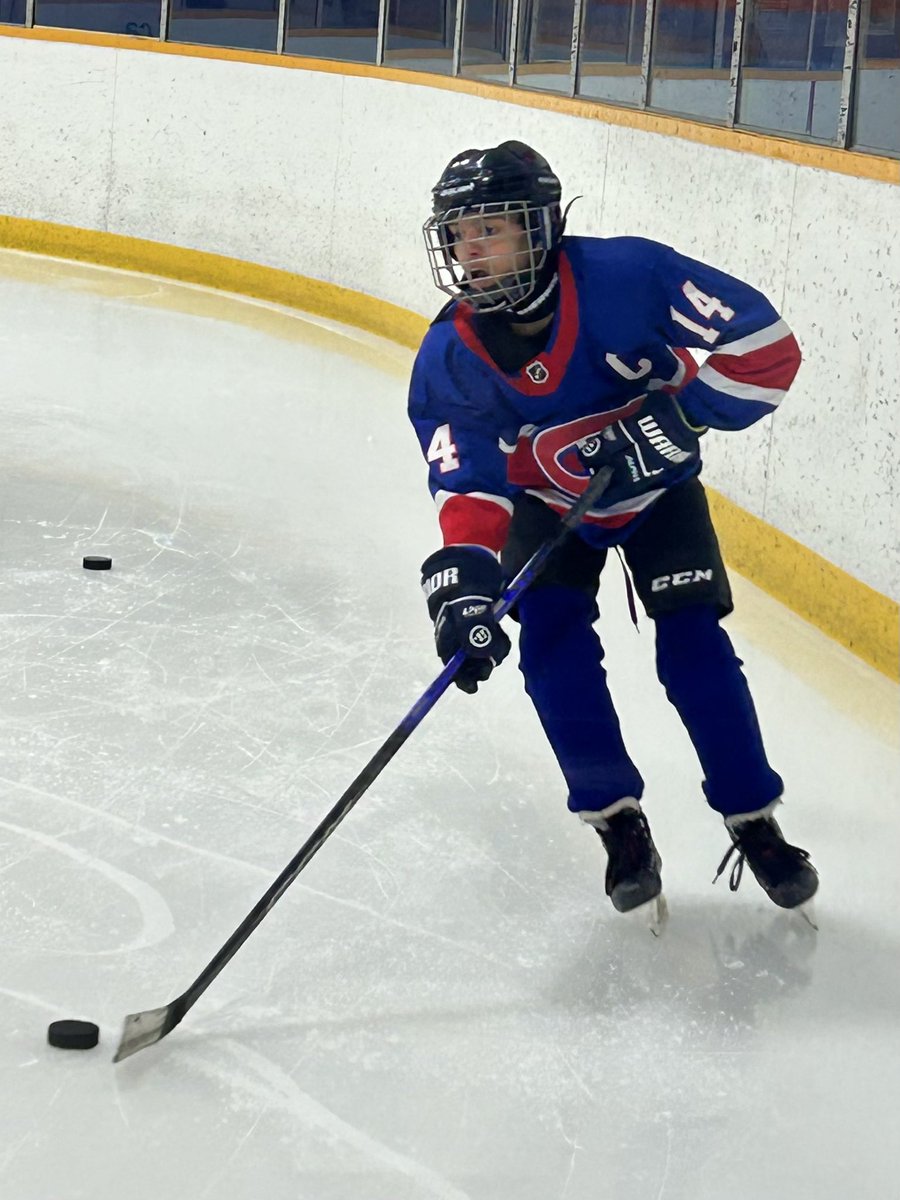 Habs3012's tweet photo. @CanadiensMTL @nsuzuki_37 My son at his practice yesterday. Nothing but the best! My son is also a center and gives his all to his team. Just like #14. #GoHabsGo #habsfaninottawa https://t.co/2mjHLREPMS
