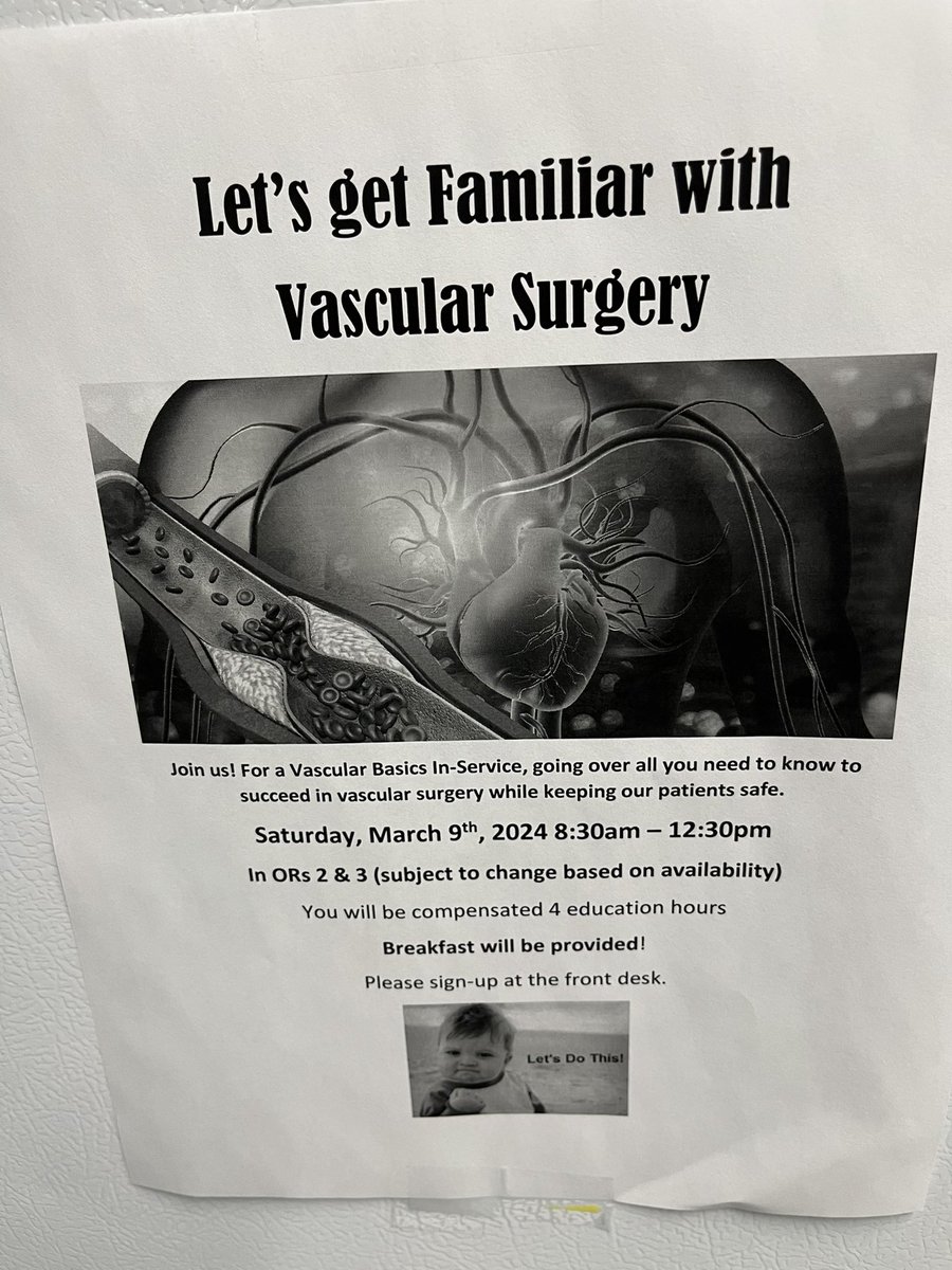 IssamVasc's tweet photo. An amazing morning with a great OR team. Thanks to #AprilFrisher and #DebLaurie for organizing a great event.
#demystifying #CallVascular #MedEd
Thanks to my partners @RyanMeyerMD and #AsadChoudhry & our industry reps from @WLGore @terumoisuk and @bostonsci
@RWJBarnabas https://t.co/Ig2ENiFH1w