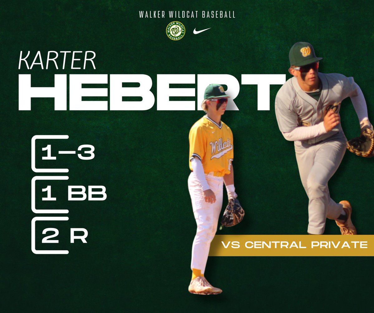 WalkerBaseball's tweet photo. Braylen Montgomery, Zachary Mayo, Carson Ray, and Karter Hebert led the offense in Game 2.

Montgomery and Mayo picked up 2 more hits each, including a double and a run, Ray added a double and a pair of RBIs, and Hebert went 1-3 with a walk and 2 runs scored.

#GeauxWildcats https://t.co/eMHuzGZ1Dq