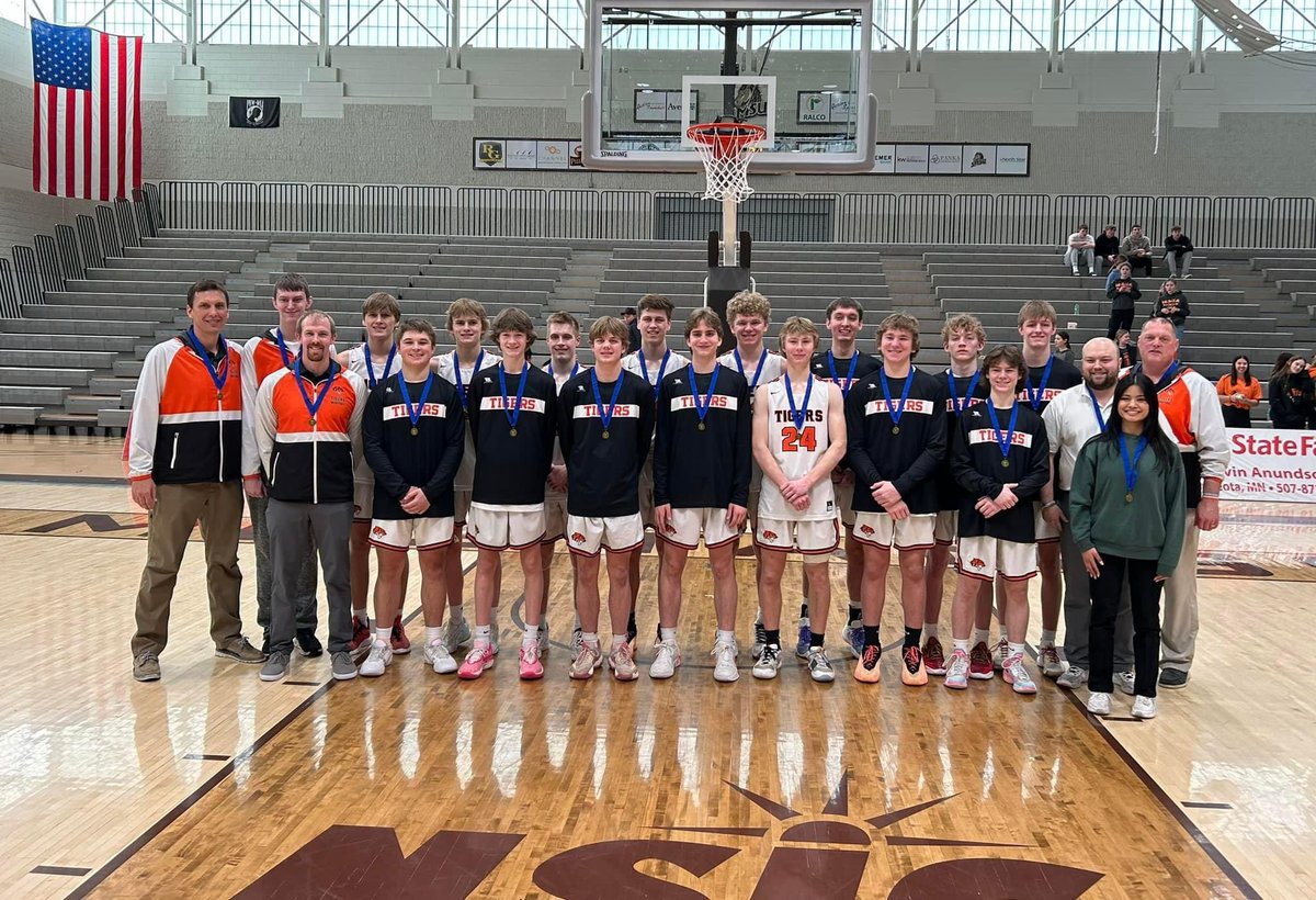Huge team win!! Our kids battled hard all game against a big and physical team. Battled some adversity but made some key shots! Section finals Thursday night back in Marshall! #GoTigers