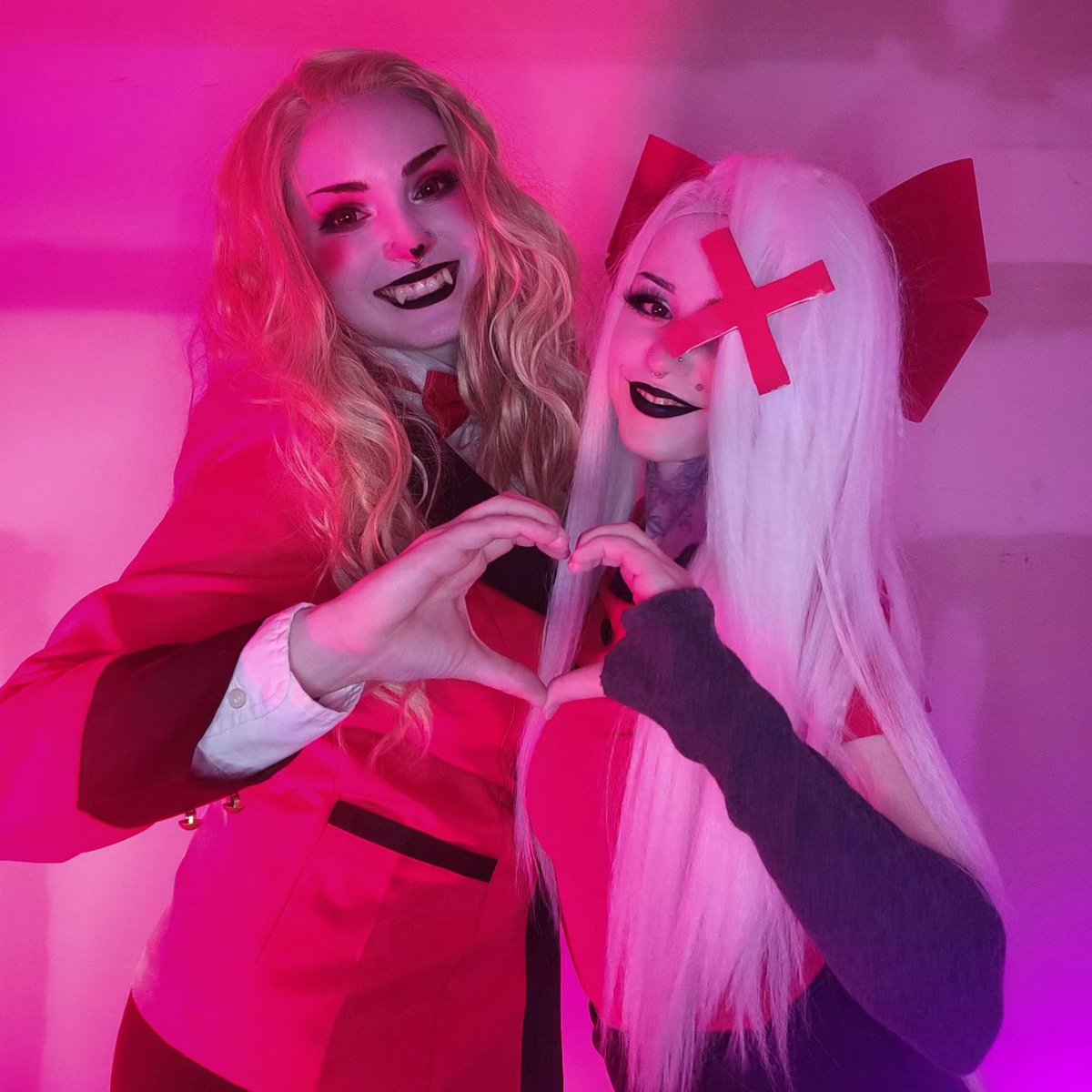 xanthianmoon's tweet photo. Charlie and Vaggie! ❤️‍🔥 

This was soo much fun. I really want to do Millie next~ 🖤
#HazbinHotel #hazbinhotelcosplay #CharliexVaggie https://t.co/6eNylflGT4