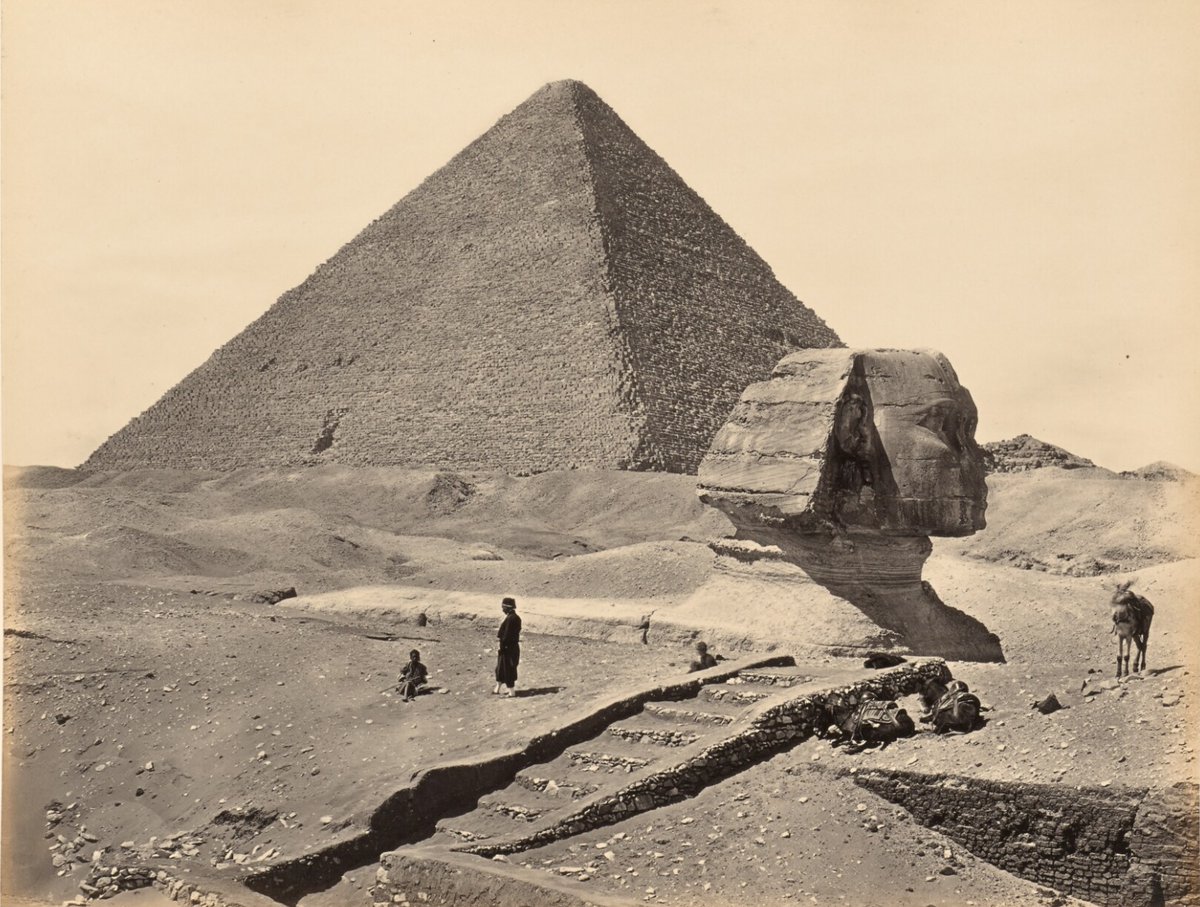 The Great Pyramid and Sphynx. 1857. Photo by Francis Frith (English, 1822 - 1898).
