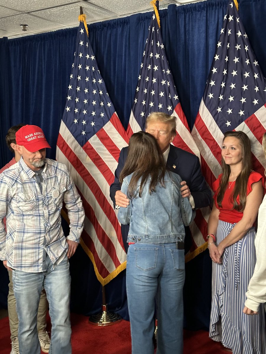 EndWokeness's tweet image. Trump hugs Laken Riley's grieving parents as Biden apologizes to her kiIIer.

I have never seen a clearer contrast.
