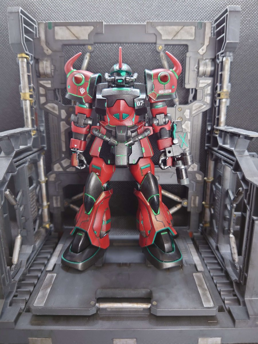 AnimatorDanny's tweet image. It's finished! My Zentreya-themed HG Gouf Custom. Hope you all enjoy it, this was a big learning experience for me and I enjoyed putting this lil project together. #Zentreart #Zentreya #Gunpla