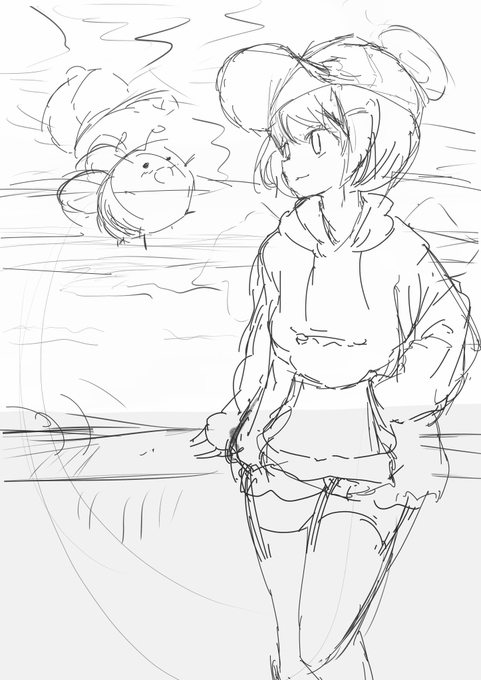 #このタグを見た人はラフ画とその完成絵を見せる 
色のラフもちゃんと描いた方が方がいいんだろうね 