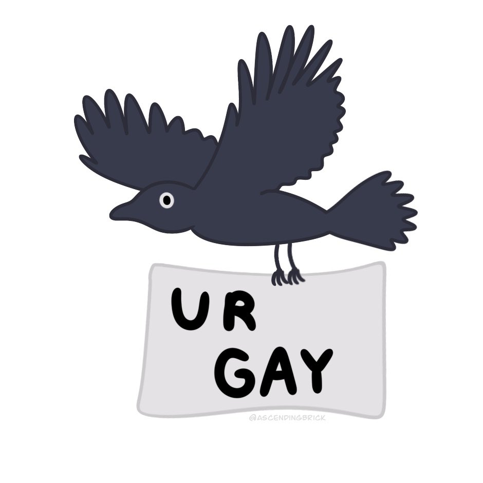 Ascendingbrick's tweet photo. Birds of a feather 🪶 
.
.
.
#comic #webcomic #crow #artistsupport #art #digitalart #relatable #gay https://t.co/YLs6AIDK0s