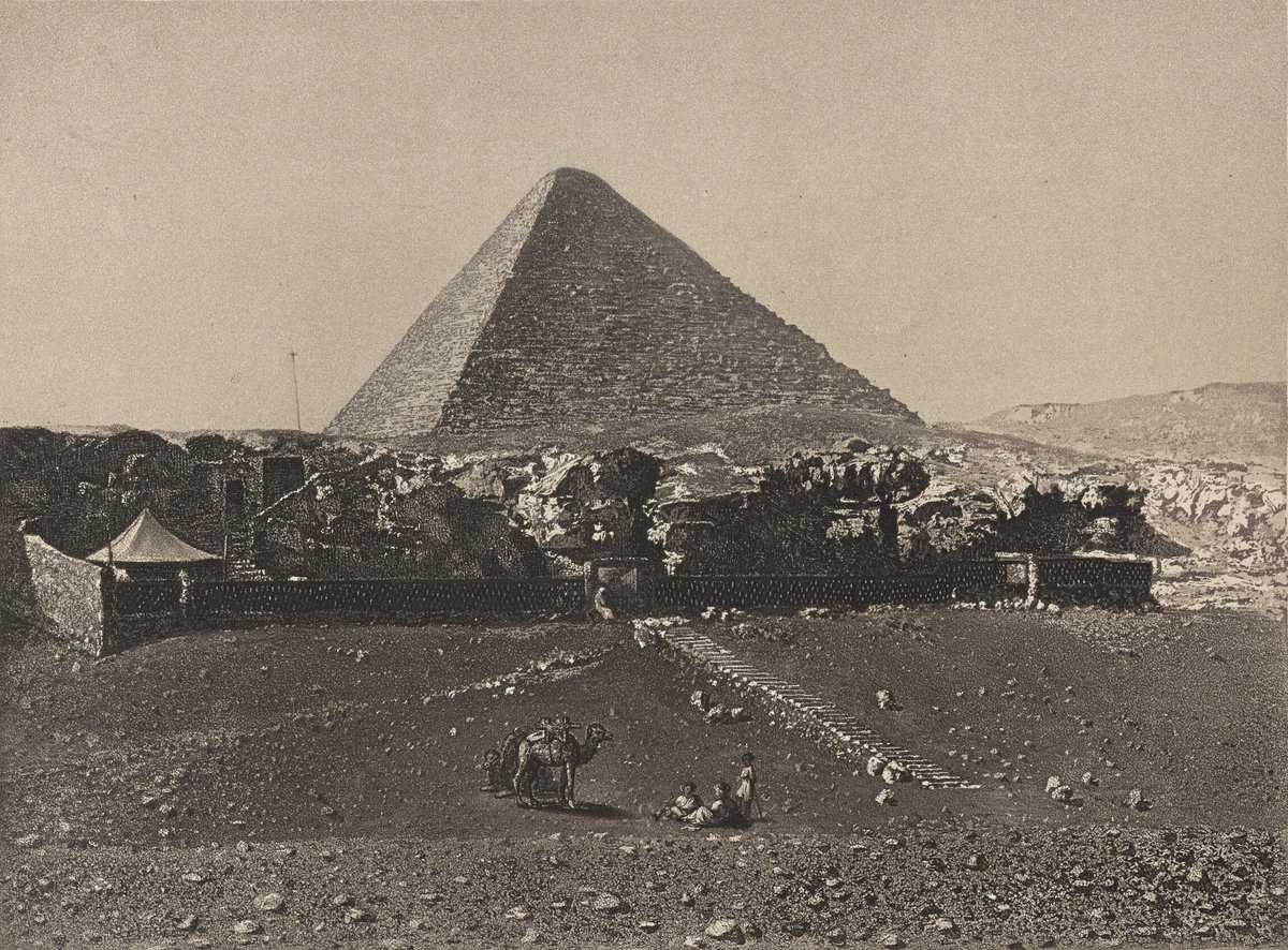 Pyramide de Cheops, daguerreotype 1839; print 1842
Nöel-Marie-Paymal Lerebours (French, 1807 - 1873).