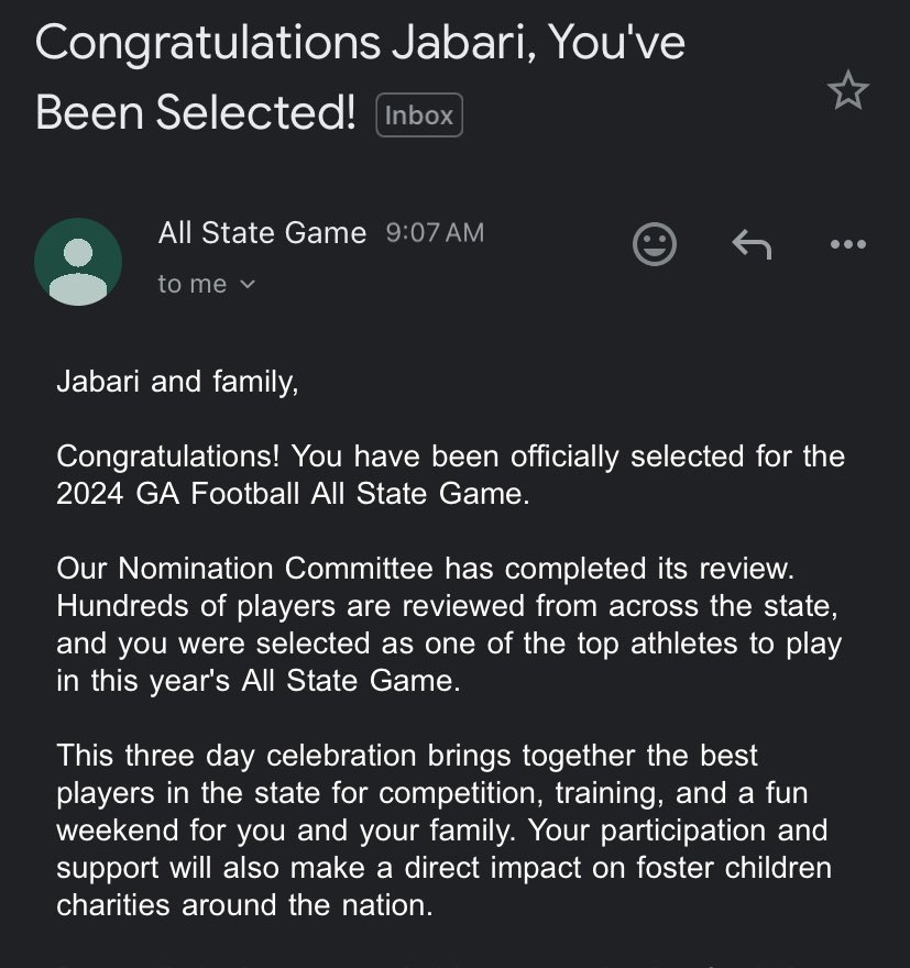 Thanks you for selecting me