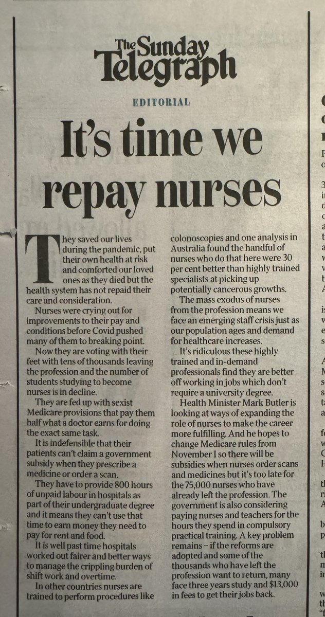 We need reforms now —fair compensation, removal of Medicare rebate restrictions, and support for broader nursing tasks. We're calling for change. Join us in amplifying our key asks for the sake of our nurses and a stronger healthcare system. <a href="/kylieward/">Adjunct Professor Kylie Ward</a> #auspol