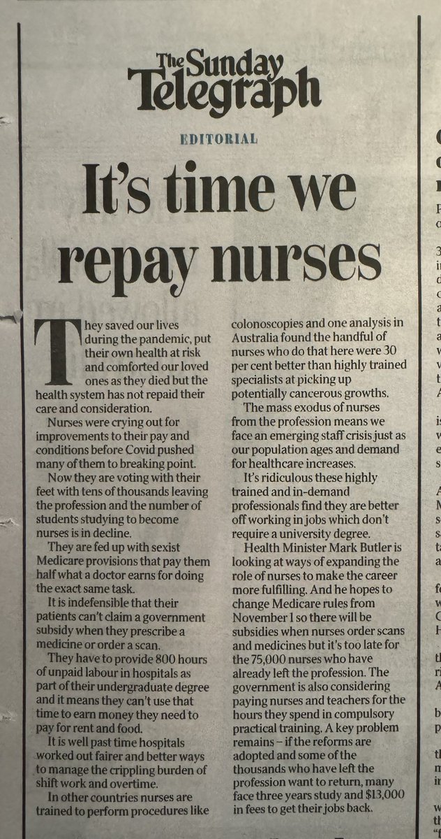 We need reforms now —fair compensation, removal of Medicare rebate restrictions, and support for broader nursing tasks. We're calling for change. Join us in amplifying our key asks for the sake of our nurses and a stronger healthcare system. @kylieward #auspol