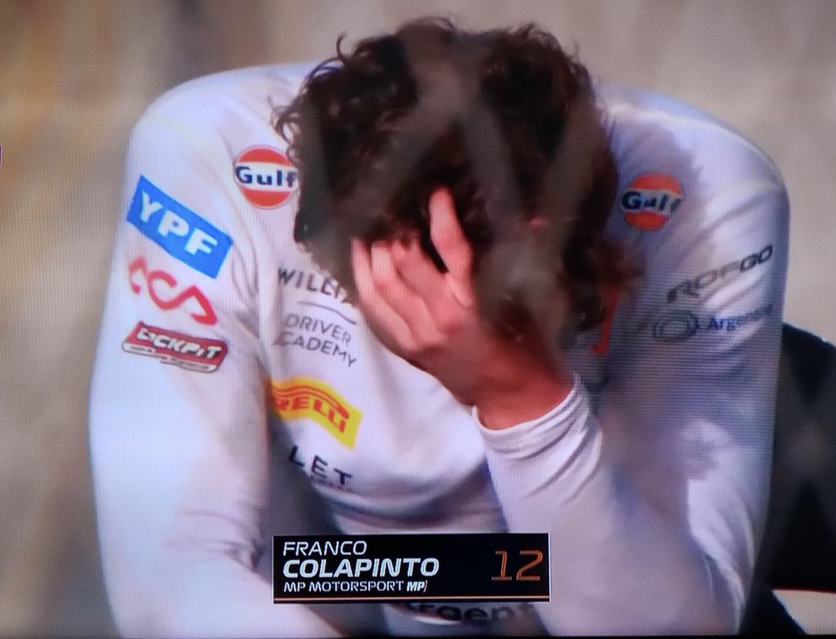 #F2 Así son las carreras Franco! Se gana y se pierde pero siempre se aprende. Lo importante es que el talento está. Habrá revancha <a href="/FranColapinto/">Franco Colapinto</a> 🏁

Foto de tv <a href="/StarPlusLA/">starplusla</a> vía <a href="/dcoronel/">Darío Coronel</a>