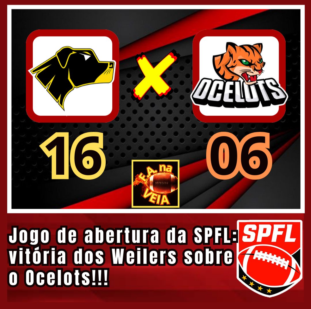IsaqueRib49er's tweet image. E a estreia da @spflbr se deu com a vitória do @Weilers_RP sobre o @jundiaiocelots pelo placar de 16x06!!!

A transmissão aconteceu pelo canal do @Golim_, com narração de @Omeninoornellas!!!!
#SPFL
#FABR
#Weilers
#Ocelots
#GolimSports
#Ornellas