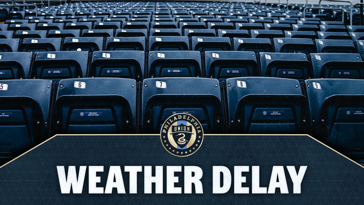 PhilaUnion's tweet photo. We are currently in a 30 minute weather delay.
#PHIvSEA https://t.co/iKmhumzbXL