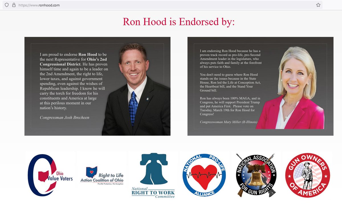 Again, it's odd that I am breaking the news, but @Miller_Congress endorsed Ron Hood in #OH02, along with @NatlGunRights & @GunOwners. #IL15

@Cntr4ILPolitics
@Wirepoints
@capitolfax 
@IllinoisReview
@SJRbreaking
@Politics1com
@tencor_7144 
@BruneElections
@DrewSav
@RRHElections