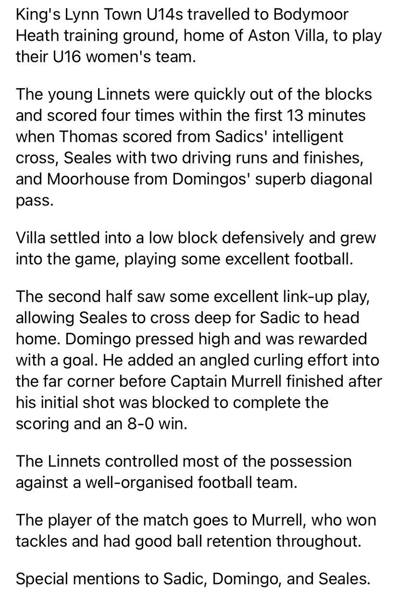 King's Lynn Town FC Academy tweet media