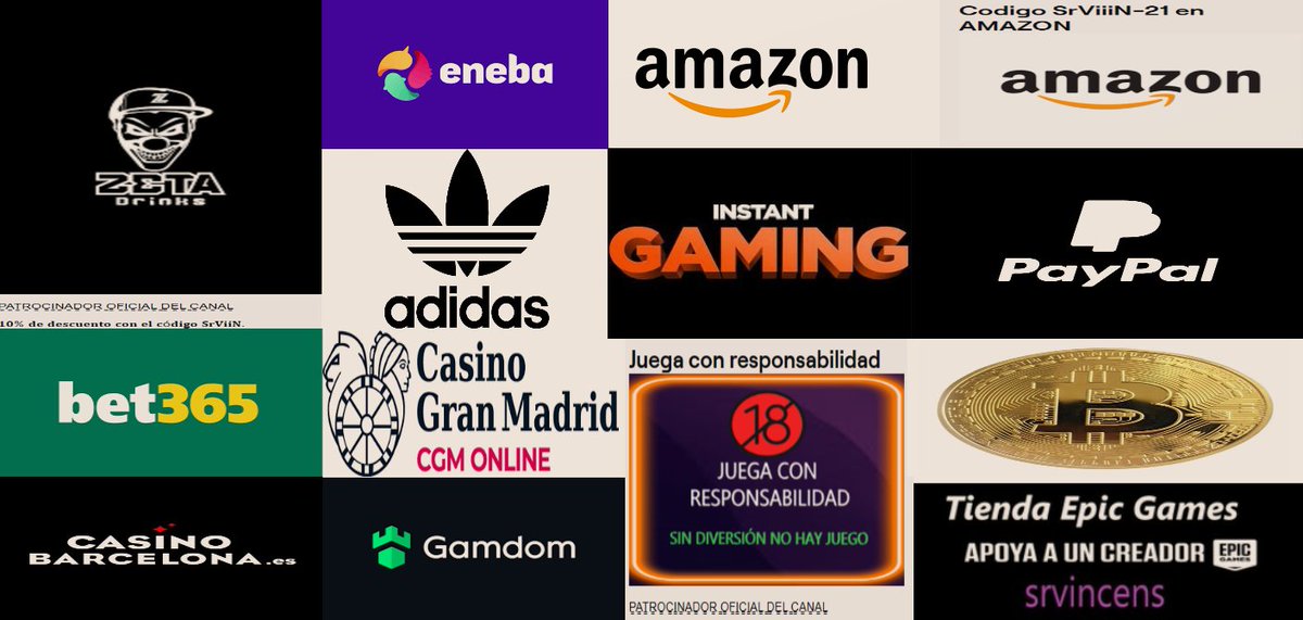 🚨Nuevos sponsors para la temporada que viene!
 ☺️ Antiguos que siguen con nosotros!
🤍Gracias por confiar en mi!

👉Eneba                                   👉Bet365
👉InstantGaming                  👉PayPal
👉Epic Games                        👉Gamdom
👉Crypto