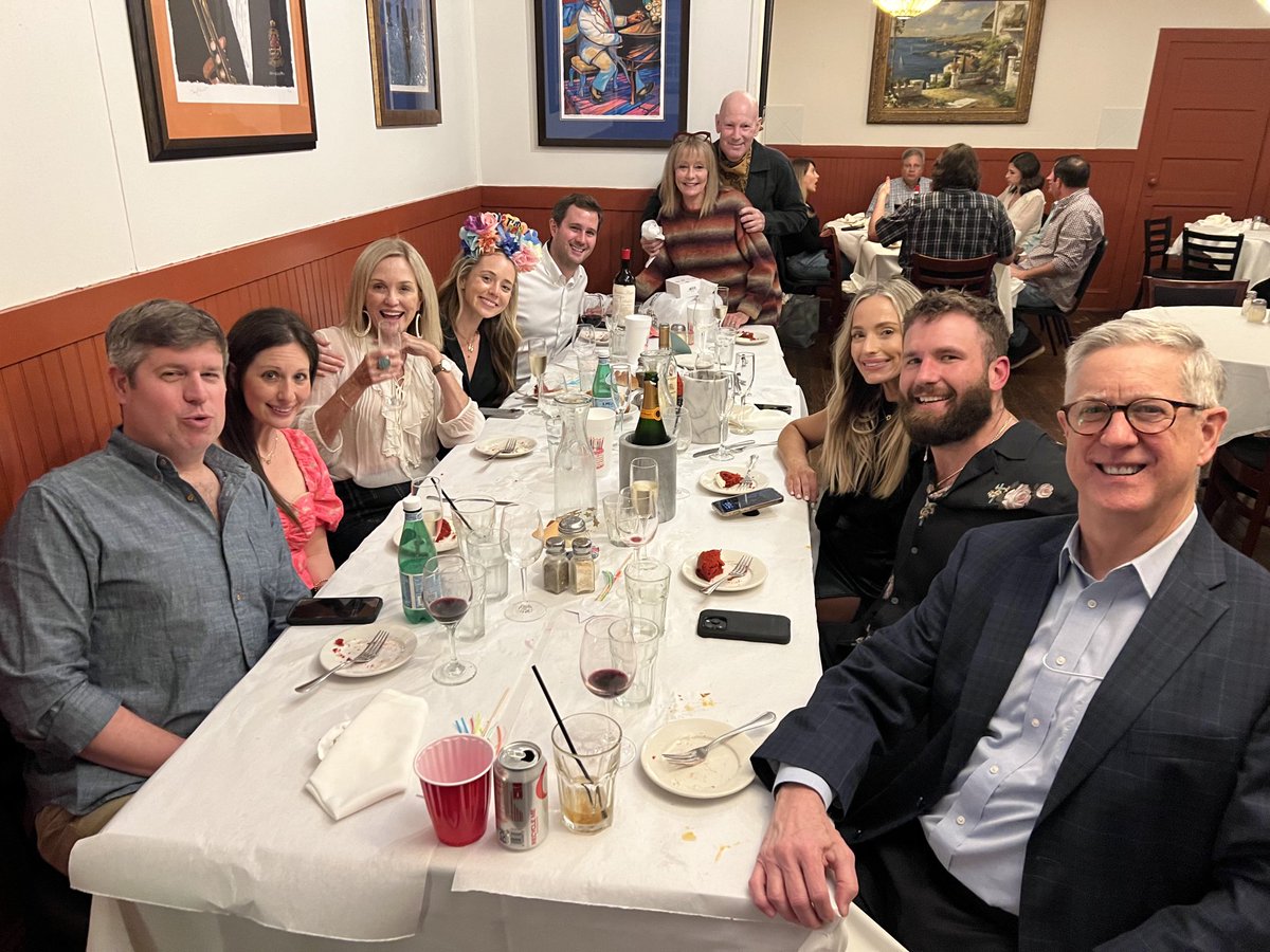 Birthday dinner at Mosca’s for our future daughter-in-law, Marla Bernstein. Terrific food and wine, as always, but it was even more memorable to celebrate this occasion with both families. (Photo by ⁦@IanMcNultyNOLA⁩)