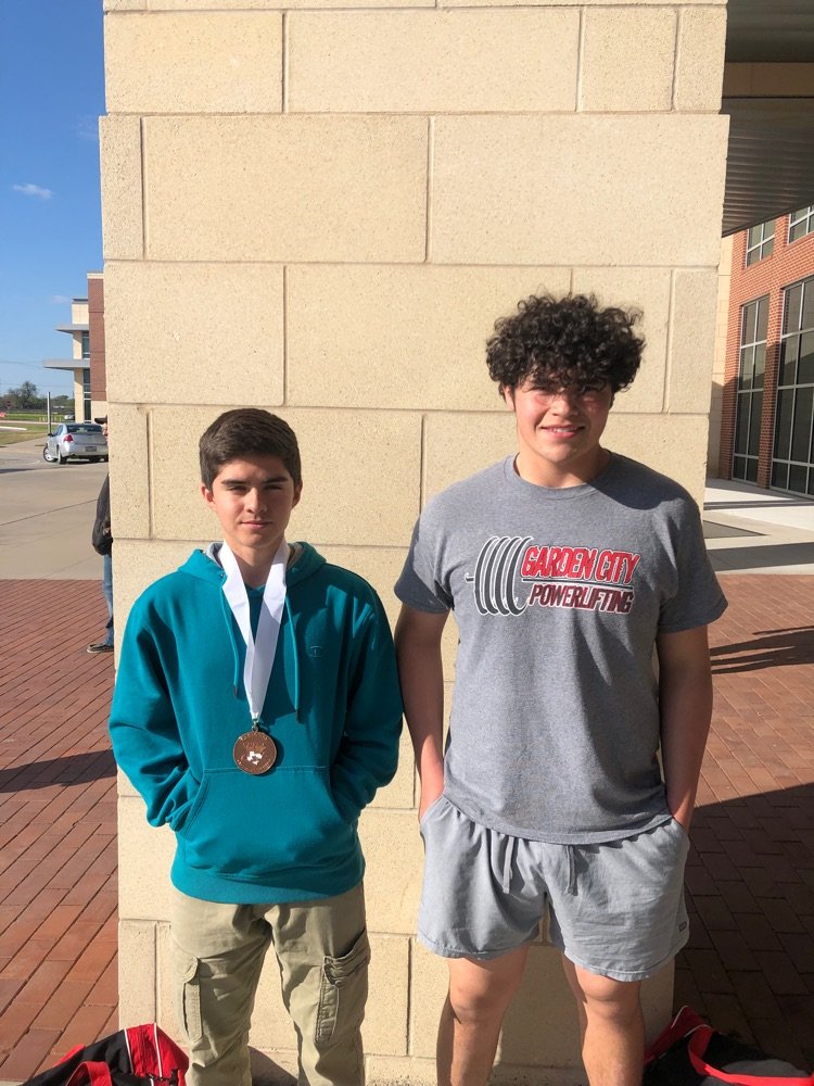Bearkats at the Region II THSPA powerlifting championships! Jeremiah T placed 5th, Roberto A placed 9th in their weight divisions. Both PRed on the day! Way to go Kats! #GCPride