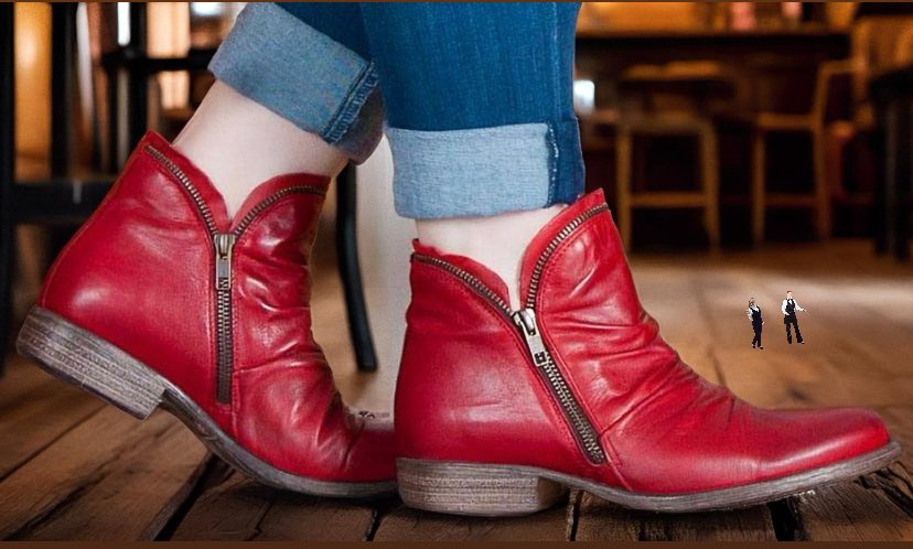 Beth and Callie were standing and talking when a giant customer walked in. They watched as she waited to be seated by one of their giant co workers, Jessica who in their opinion was not very good.  #WritingCommunity #ShortStories #WomensBoots #UnawareGiantess #Giamtess #Boots