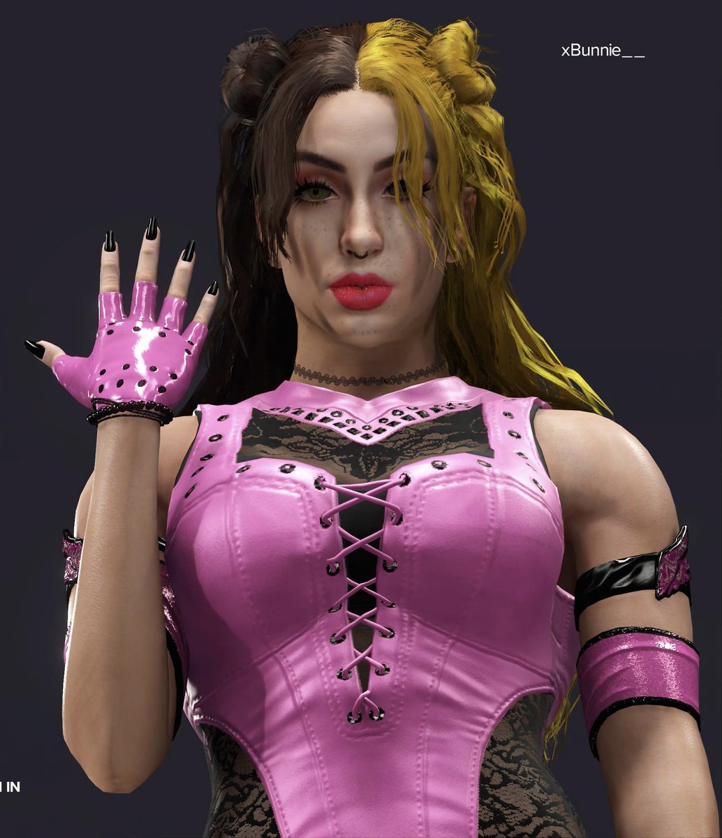 CuttingCharm's tweet photo. I really enjoyed how this morph came out. 🥰💗

Callie is available for download on #CommunityCreations on #WWE2K24 

Tags are: #SVRSugar #DIVA #CUTE 

#WWE2K4 #WWE2K23 #WWE #WWEGames #CAW https://t.co/InbDCN9GMM