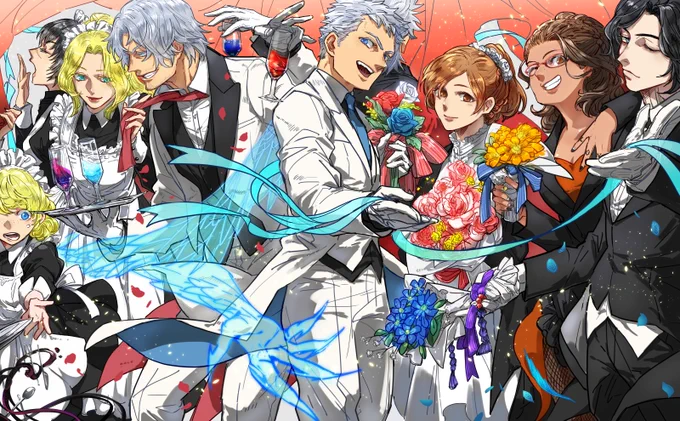 遅刻だし過去絵ですがDMC5、V周年おめでとう～～。あれからあっちゅう間に5周年ですってよ。信じられませんわね。これからもデビルハンター達の活躍を楽しみにしてます～ 