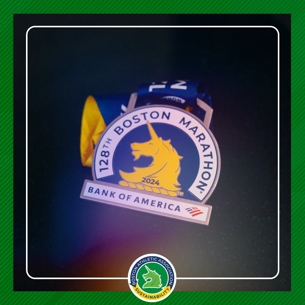 #Boston128, in partnership with <a href="/BankofAmerica/">Bank of America</a>, are committed to sustainability &amp; are excited our commitment will play a major role at this year’s Finish Line, as this year’s medals are made with recycled steel with ribbons from recycled PET! #SustainabilitySaturday
