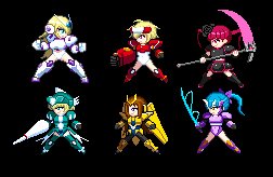 aimerluna2nd's tweet photo. 脱衣アクションゲーム「ARMORED LILY」を製作中です！
現在は立ち絵を元に敵ボスのドット絵を描いている最中です。
制作過程をYoutubeで配信しているので、興味のある方はご覧ください！※ゆっくり茶番注意
https://t.co/EPxhgwbWiV https://t.co/keunSRYSfg