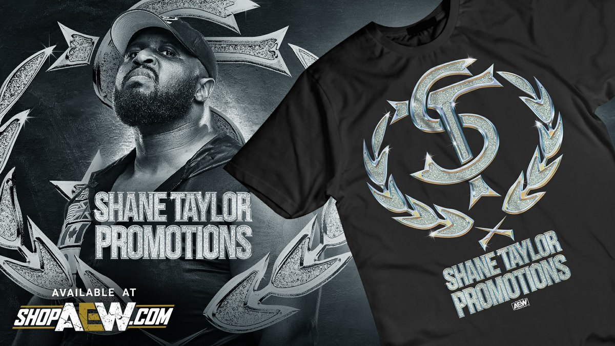 The Brand New #ShaneTaylorPromotions shirt is available on ShopAEW.com !! Pick one up today & throw hands with the BADDEST!! @ShopAEW