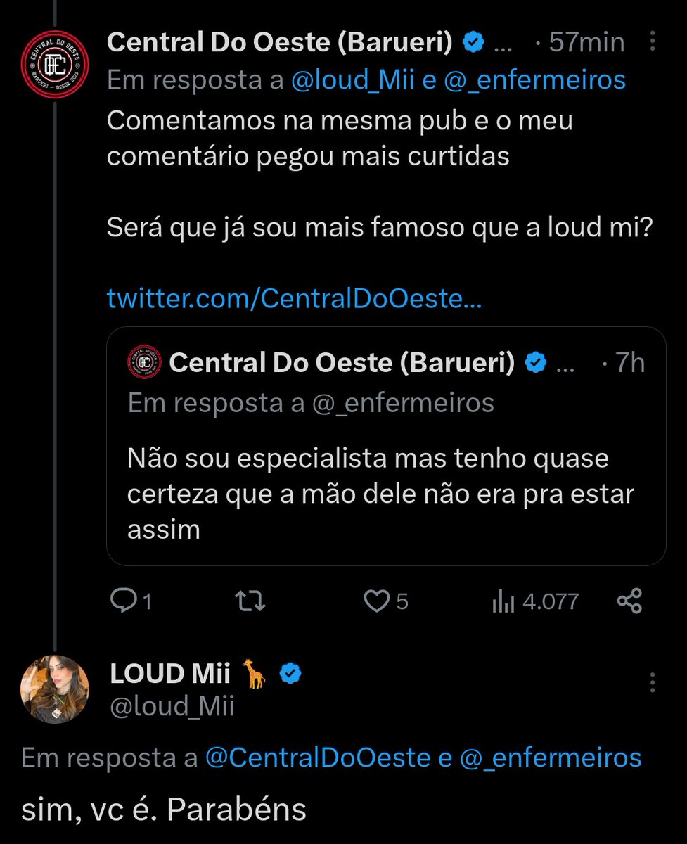 CentralDoOeste's tweet photo. Sim, vc é. Parabéns https://t.co/ze4wxQwpvd