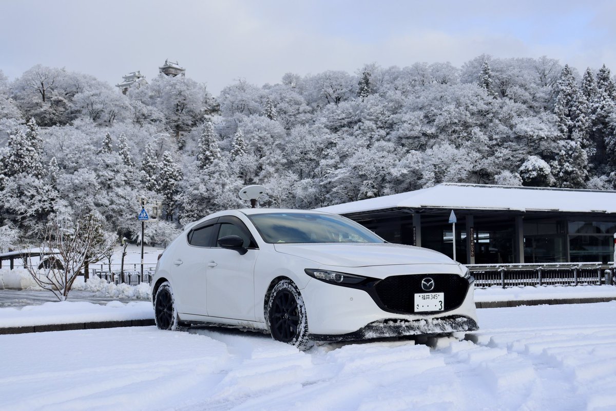 M3_fb2530's tweet photo. 低浮上すぎるので今朝の写真でも
銀世界の越前大野城とスノフレ3
天気さんもう3月ですよ https://t.co/QbpqO3jTzZ