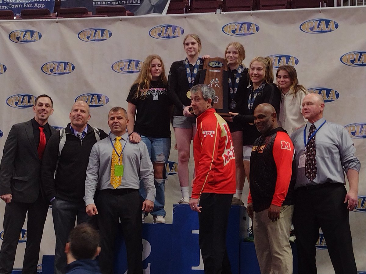 DanimalSpT's tweet photo. Very special day in Hershey today! Congratulations McCort Boys and McCort Girls Wrestling! 
So very proud of you! https://t.co/vb8Z6GHBzx