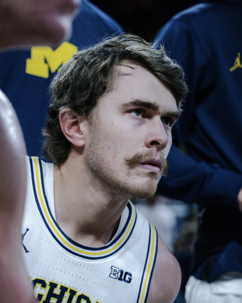 umichbball's tweet photo. A special Senior Shoutout for the moustache, too. It was glorious. https://t.co/zycpsK438V