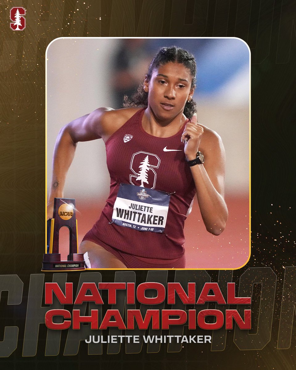 Juliette Whittaker wins the NCAA Indoor championship in the 800 meters! #GoStanford