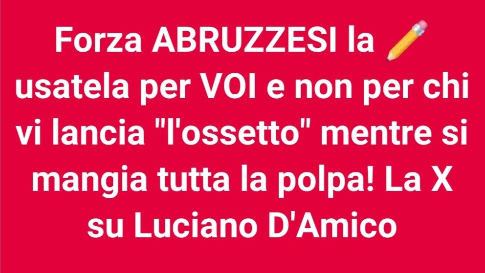 #Abruzzesi TUTTI A VOTARE!! #elezioniregionali  #Elezioni #Abruzzo2024 #AbruzzoElezioni2024 #DamicoPresidente #Abruzzo #DAmico