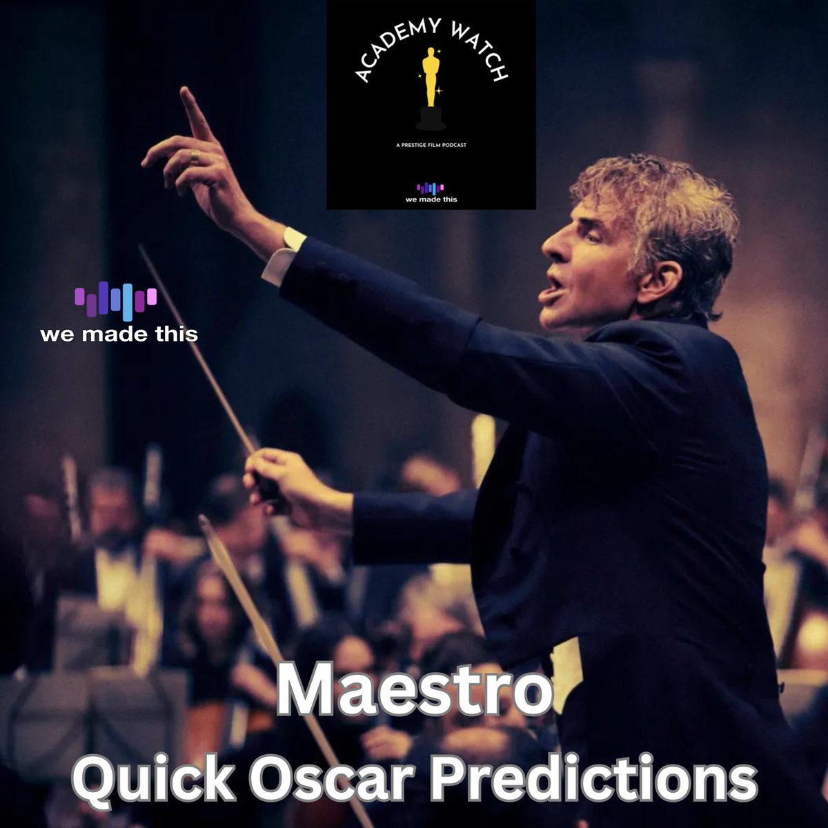academy_watch's tweet photo. MAESTRO 🎙️🎙️🎙️ (mini episode)
https://t.co/dxaalTT8fj
Much maligned online, #Maestro  has 7 #Oscars2024  Nominations.  How many will it win?
Click the link above for the full episode! https://t.co/0ntAQmblxu