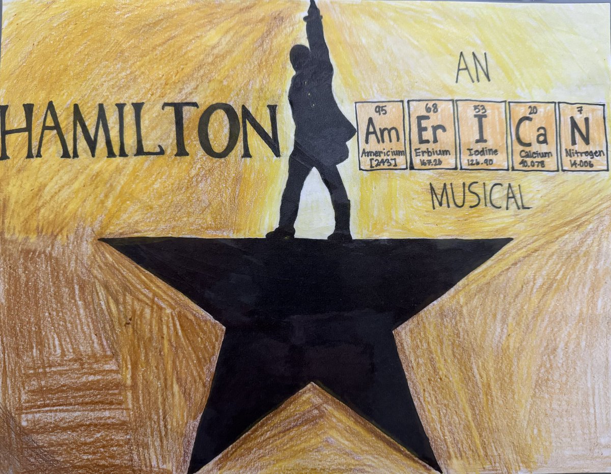 Obsessed with my student’s project that combines two of my favorite things— the Periodic Table and <a href="/HamiltonMusical/">Hamilton</a>! <a href="/Lin_Manuel/">Lin-Manuel Miranda</a> How talented is this eighth grader!? I can’t believe I’ll be back in the room where it happens this Friday night thanks to the #HamforHam lottery!