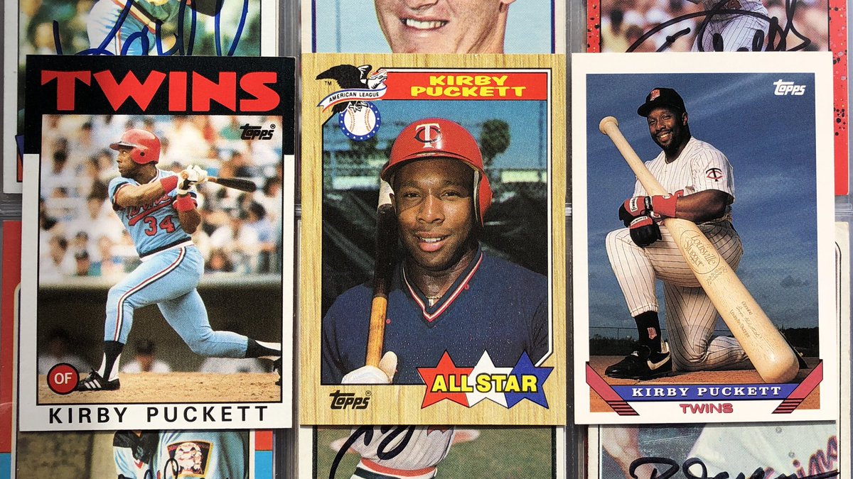 Retweet &amp; Follow for a chance to win these three Kirby Puckett cards.
