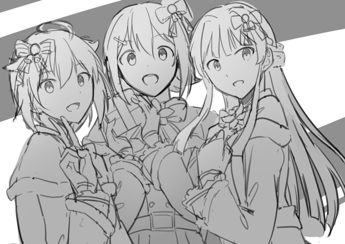 #このタグを見た人はラフ画とその完成絵を見せる 
クリスマスの時のいちぽむー 