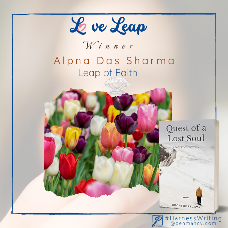 penmancy's tweet image. #HarnessWriting: #LoveLeap Winner Announcement

Congratulations to:
🥉: Ichi-go Ichi-e by Deepa Vishal
🥈: Love’s Time Capsule by Harshita Nanda
🥇: Leap of Faith by Alpna Das Sharma

#Wrtitingprompt: penmancy.com/love-leap/

#shortstories #writingcommunity #writerscommunity